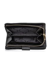 Dámska kožená peňaženka strednej veľkosti PORES-0896R-9I(W26), pohľad na produkt vo vnútri na bielom pozadí.