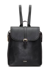 Dámsky batoh v čiernej farbe TOREC-1198-99(W26) - pohľad spredu na produkt, na bielom pozadí.