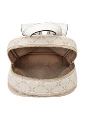 Dámsky batoh krémovej farby s monogramom TOREC-1026-0P(W26), pohľad na produkt vo vnútri na bielom pozadí.