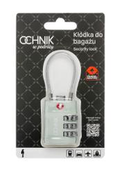 Kombinovaný zámok Sage TSA AW-015-0007-8F(W26), pohľad spredu na produkt v balení.