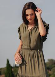 Dlhé khaki šaty SUKDT-0187-54(W25)
