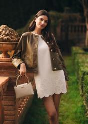 Krémová kožená kabelka TORES-1270-0B(W26)