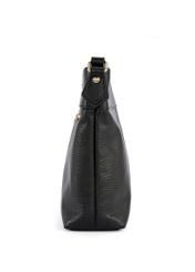 Čierna dámska kožená kabelka typu crossbody TORES-1151-99(Z25)