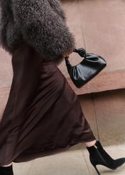 Dámska dlhá sukňa v čokoládovej farbe SPCDT-0117-90(Z25)