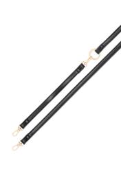 Čierna dámska peňaženka s remienkom POREC-0431-99(W26), pohľad na remienok produktu na bielom pozadí.