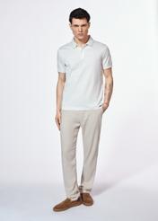 Biele bavlnené polo tričko POLMT-0077-12(W25)