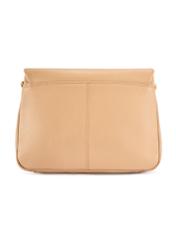 Beige Leder Damenhandtasche TORES-0911F-1B(W26)
