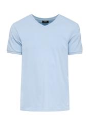 Svetlomodré basic pánske tričko s logom TSHMT-0088-60(W25), predný pohľad na produkt na bielom pozadí.