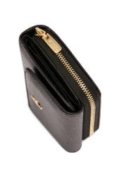 Čierna kožená dámska peňaženka s RFID ochranou PORES-0825RFID-99(Z25), detail produktu, pohľad na bielom pozadí.