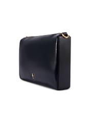 Dámska kožená kabelka v tmavomodrej farbe TORES-1294-7E(W26)