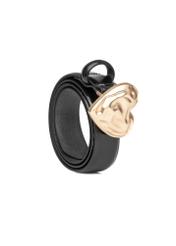 Kožený opasok so sponou v tvare srdca PASDS-0337-99(W26), diagonálny pohľad na produkt na bielom pozadí.