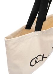 Bavlnená taška ecru TOREN-0136-1E(W26) - detailný záber na bielom pozadí.