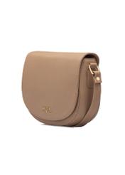 Bežová kožená polkruhová dámska crossbody kabelka TORES-0972D-81(W25)