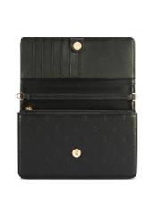 Malá dámska kabelka v čiernej farbe TOREC-1178-9P(W26), pohľad spredu na bielom pozadí.