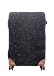 Veľký obal na kufor s bodkami AW-013-0007-9P-L(W26), pohľad na produkt spredu na kufri.