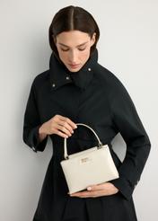 Krémová kožená kabelka TORES-1270-0B(W26)