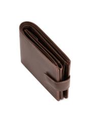 Hnedá pánska kožená peňaženka PORMS-0671-89(Z25), detail produktu, pohľad na bielom pozadí.