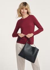 Čierna dámska shopper kabelka TOREC-0862B-99(Z25)