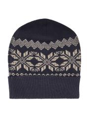 Pánska bavlnená čiapka v námorníckej modrej farbe CZAMT-0090-69(Z25), pohľad na produkt zozadu na bielom podklade.