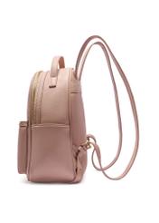 Ružový dámsky stredne veľký batoh TOREC-0920-5A(W26) - bočný pohľad na produkt, na bielom pozadí.