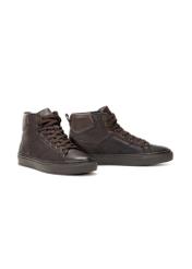 Hnedé pánske kožené športové topánky  BUTYM-0520-89(Z25)