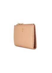 Dámska kožená peňaženka v špinavo ružovej farbe PORES-0984-5D(W26), diagonálny pohľad na produkt na bielom pozadí.