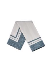 Čierna dámska šatka s logom SZADT-0192-9P(W26), pohľad spredu na bielom pozadí.