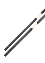 Čierny kožený dámsky opasok PASDS-0351-9H(Z26), pohľad zhora na produkt na bielom pozadí.