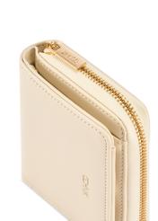 Dámska peňaženka krémovej farby POREC-0412-0B(W26), detail produktu na bielom pozadí.