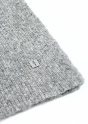 Dámska šedá šatka so zmesou vlny SZADT-0202-9B(Z26) detailný záber na produkt, pohľad na bielom pozadí.