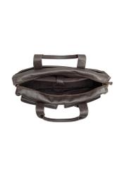 Pánska aktovka z hnedej kože TORMS-0521-1H(Z26), pohľad na produkt vo vnútri na bielom pozadí.
