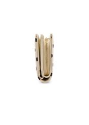 Dámska peňaženka s béžovými bodkami POREC-0362-0P(W26) - bočný pohľad na produkt, na bielom pozadí.