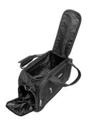 Čierna pánska nylonová taška TORMN-0420-99(W26), pohľad na produkt vo vnútri na bielom pozadí.