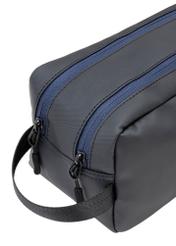 Čierna pánska kozmetická taška TORMN-0394-9J(W26) - detailný záber, na bielom pozadí.