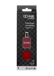 Červený kryt na stredne veľký kufor s logom AW-013-0002-4B-M(W26), pohľad spredu na produkt v balení.