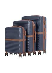 Sada kufrov na kolieskach WALAB-0084-7D(W26) s rozmermi 19''/24''/28'', diagonálny pohľad na produkty na bielom pozadí.