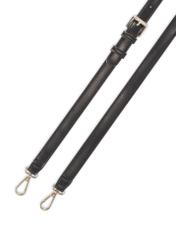 Malá čierna dámska taška cez rameno TOREC-1185-99(W26), pohľad na produkt s popruhom na bielom pozadí.