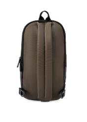 Pánska khaki kabelka cez rameno TORMN-0416-8D(W26) - pohľad na produkt zozadu, na bielom pozadí.