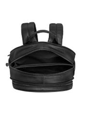 Čierny kožený pánsky batoh PLCMS-0017R-99(W25)-05