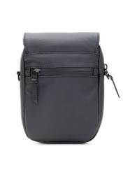 Pánska malá čierna taška cez rameno TORMN-0399-9J(W26), pohľad zozadu na produkt na bielom pozadí.