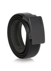 Čierny kožený nastaviteľný pánsky opasok PASMS-0216A-99(W24)-03