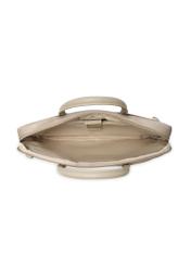 Béžová dámska taška na notebook TOREN-0344-1A(W26), pohľad na produkt vo vnútri na bielom pozadí.