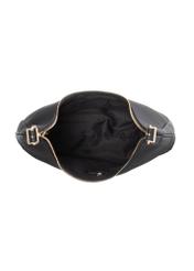 Čierna dámska nákupná taška TOREC-1238-99(W26), pohľad na produkt vo vnútri na bielom pozadí.