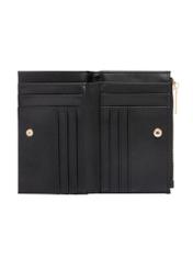 Stredne veľká čierna dámska peňaženka POREC-0428-99(W26), pohľad na produkt vo vnútri na bielom pozadí.