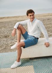 Modré pánske šortky SZOMT-0029-7B(W26)