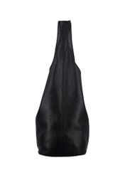 Čierna kožená kabelka shopper TORES-1372-9I(Z26)