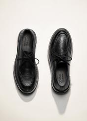 Čierne kožené pánske topánky BUTYM-0524-99(Z25)