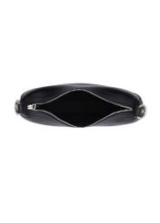 Čierna malá dámska hobo kabelka TOREC-1097-99(Z26), pohľad na produkt vo vnútri na bielom pozadí.