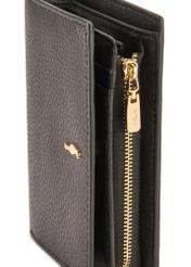Stredne veľká čierna dámska peňaženka s RFID ochranou PORES-0823RFID-9I(Z26), detail produktu, pohľad na bielom pozadí.