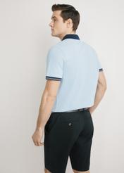 Modré pánske polo tričko POLMT-0068-7B(W26)